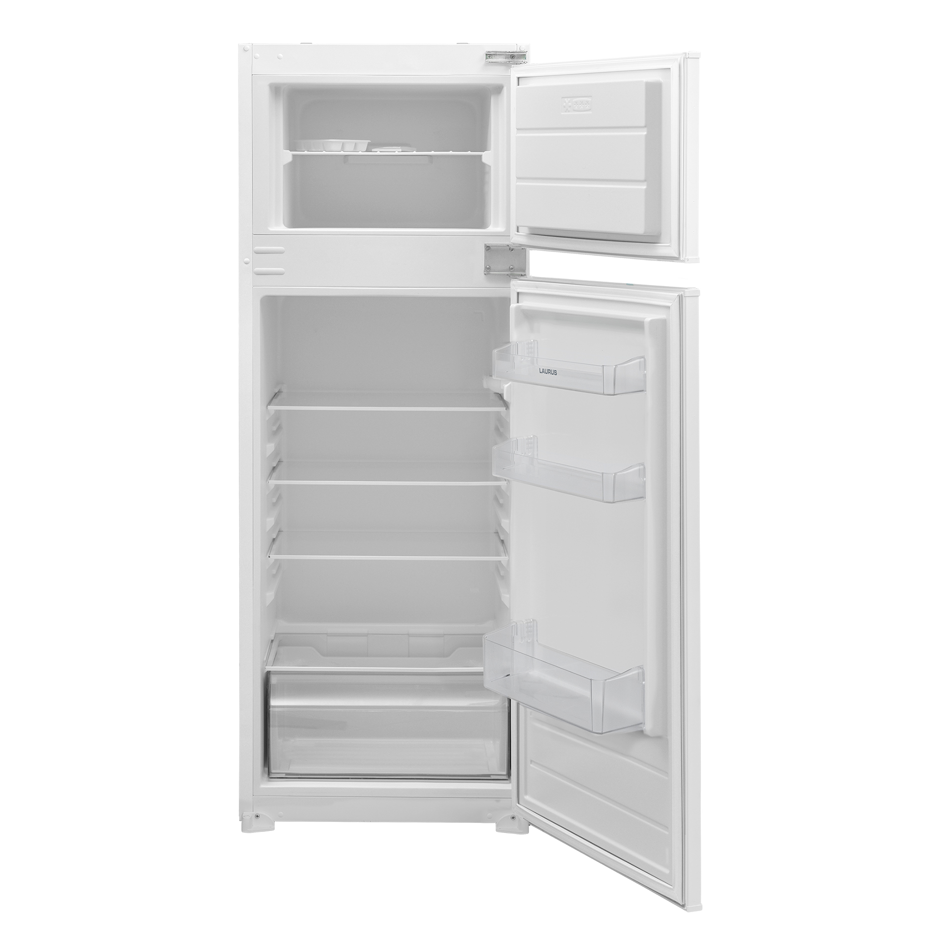 nobilia Küchenblock TOUCH - Lacklaminat Alpinweiß supermatt - mit E-Geräten - Kühlschrank links - 310 cm