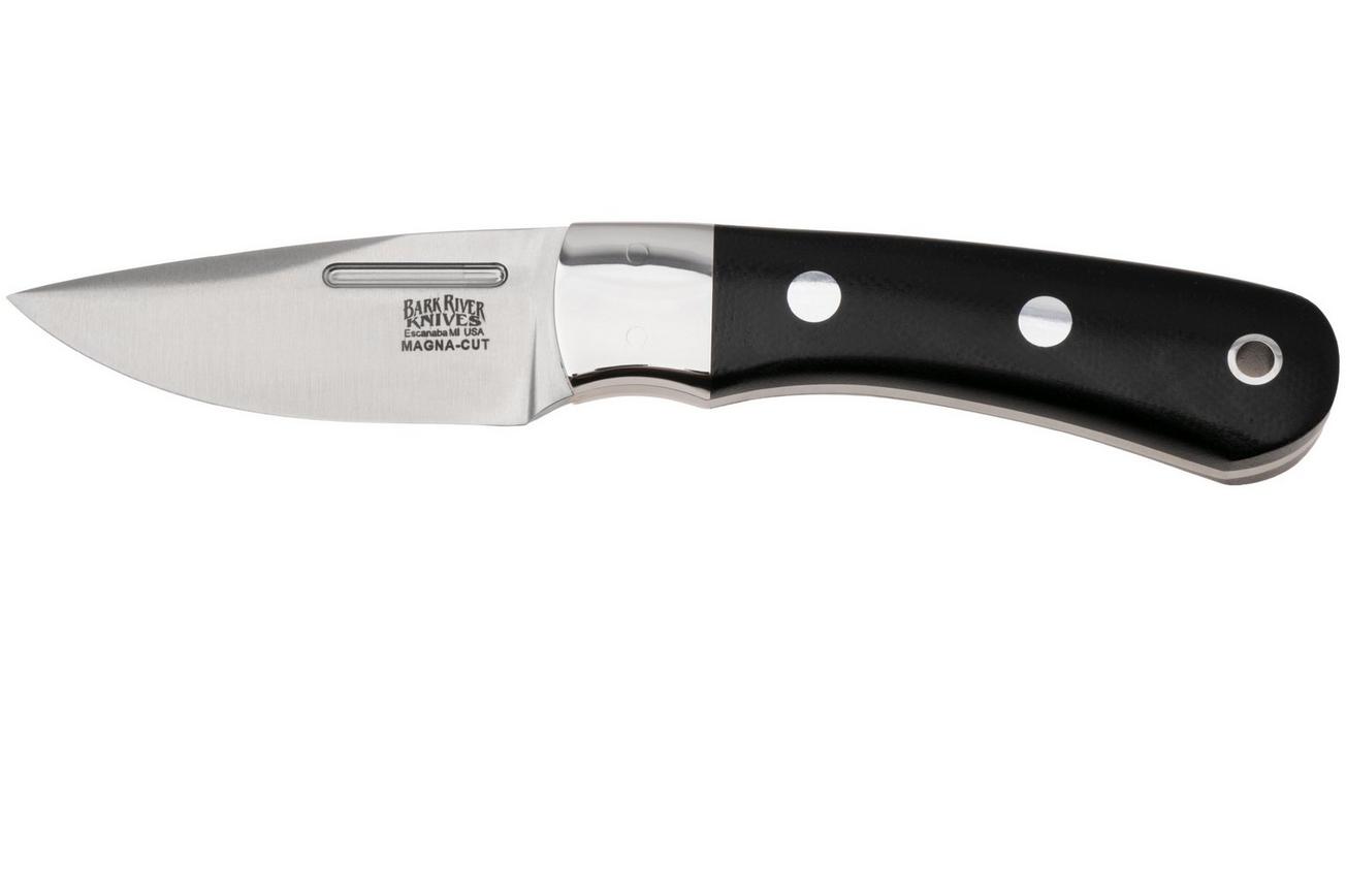 Bark River Essential CPM MagnaCut, Black Canvas Micarta, vaststaand mes