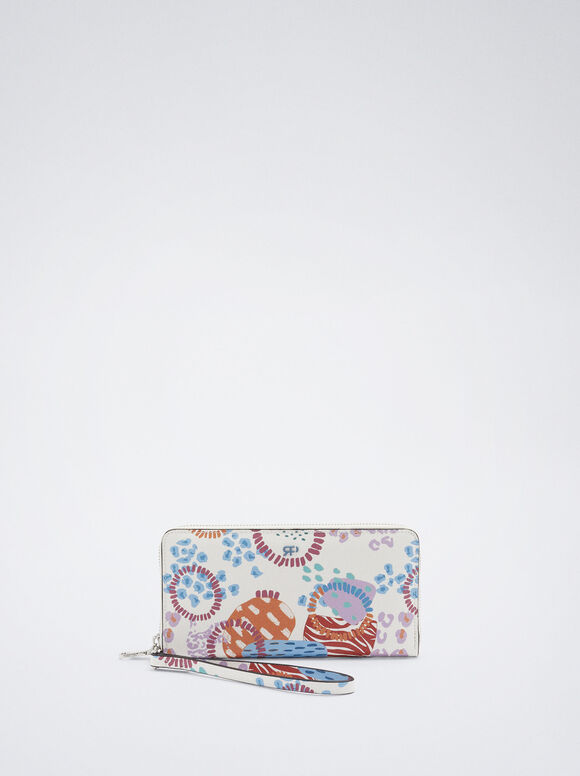 Carteira estampada - Branco-creme
