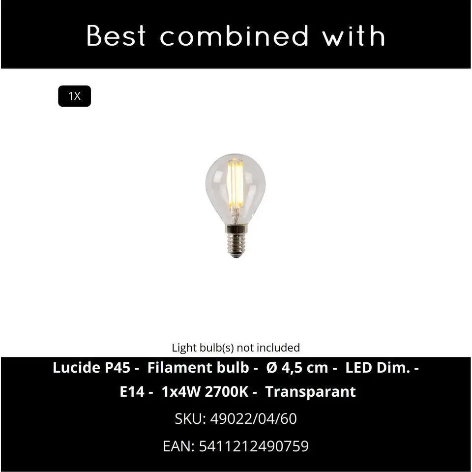 Lucide BJORN Plafondspot - Zwart