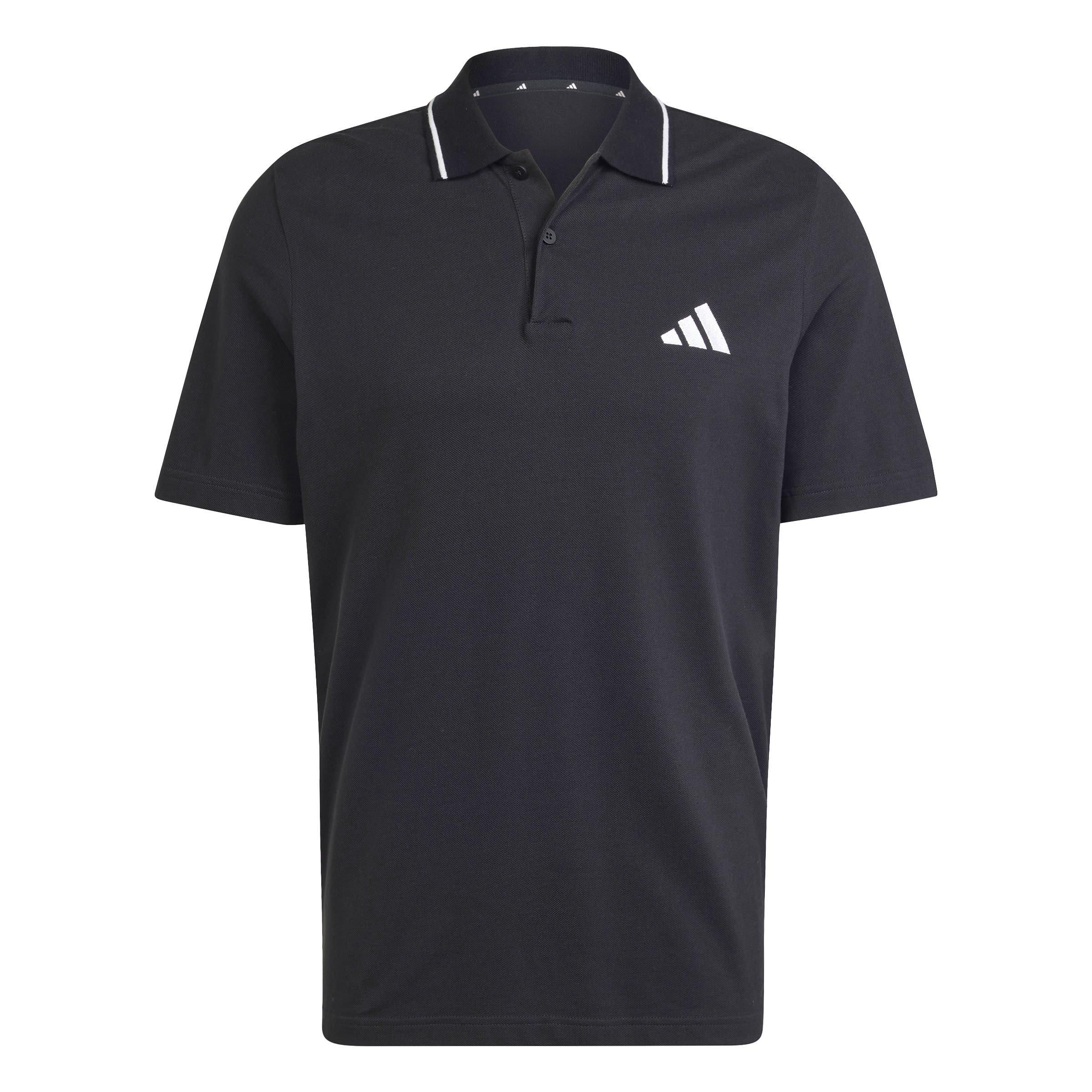 adidas Essentials Mens Cotton 3-Stripes Polo Shirt