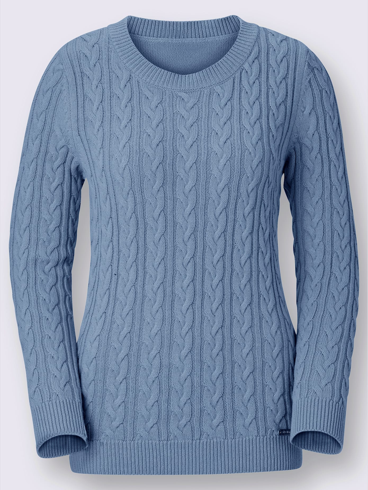 Pull en coton torsadé avec finitions côtelées