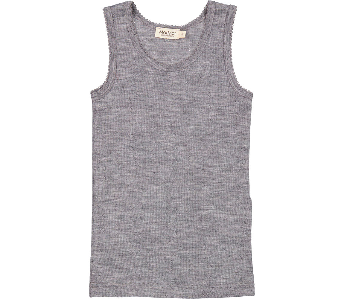 Tavi, Uld Pointelle Undertrøje - Grey Melange