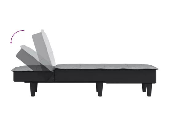 Prolenta Premium - Chaise longue gris clair tissu