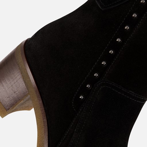 Gabor Enkellaarsjes zwart Suede