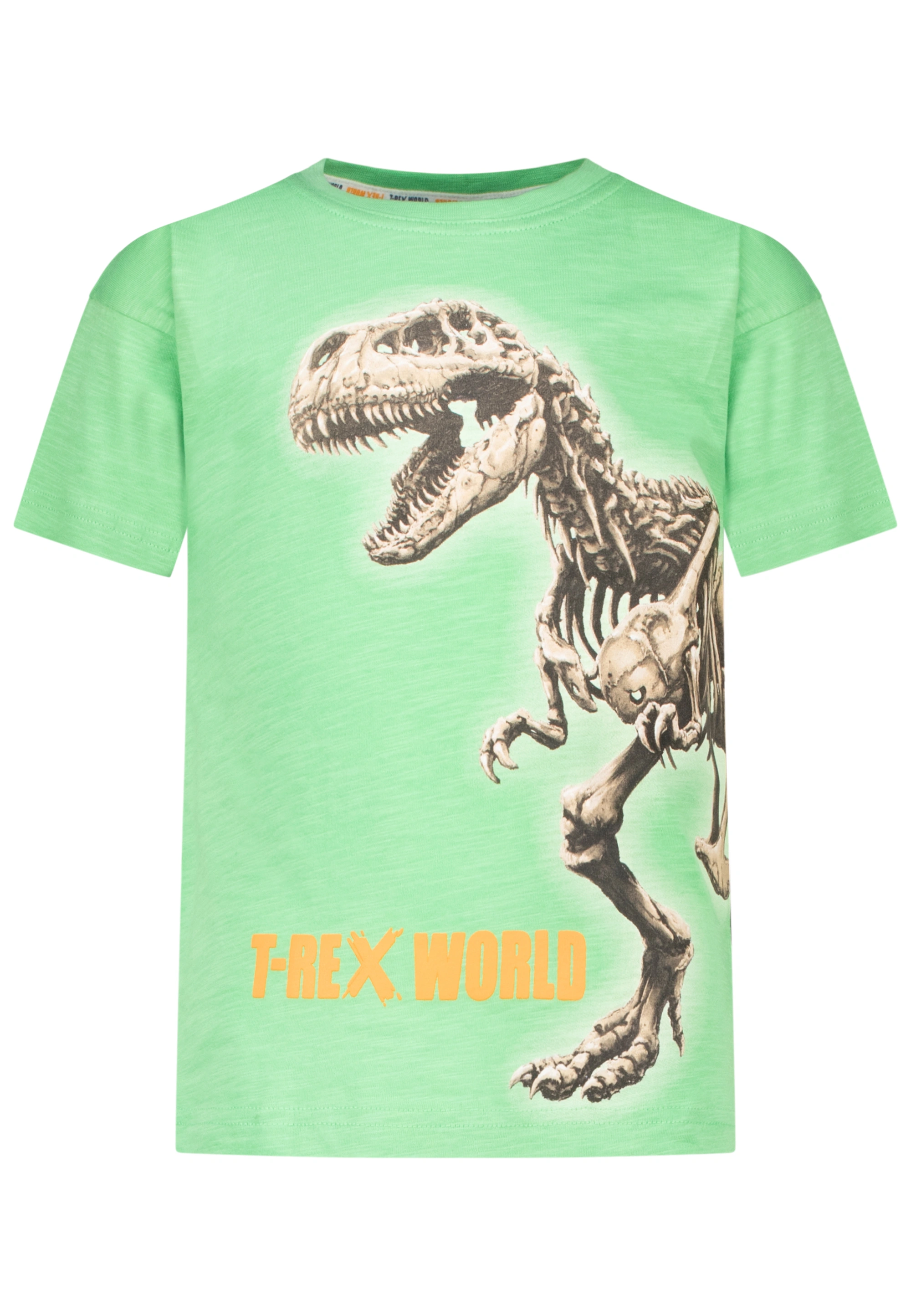 T-Shirt GLOWING T-REX  in grass green
