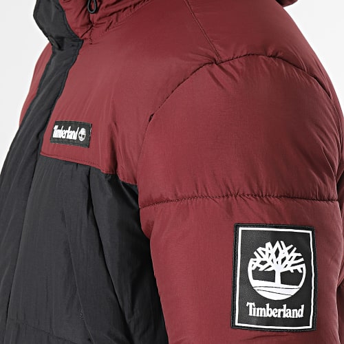 Doudoune Capuche Outdoor Archive A6S41 Bordeaux Noir