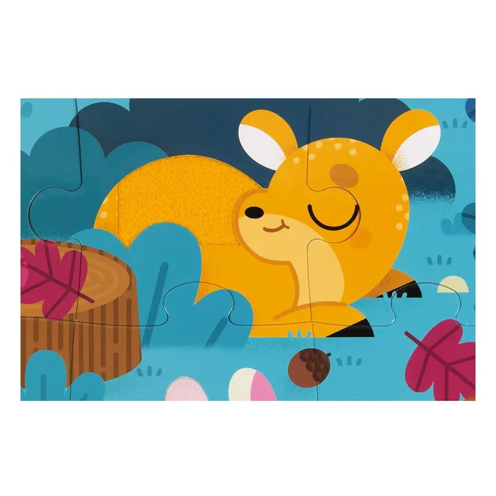 Janod Puzzle tactile Les Animaux de la Forêt - 20 pièces