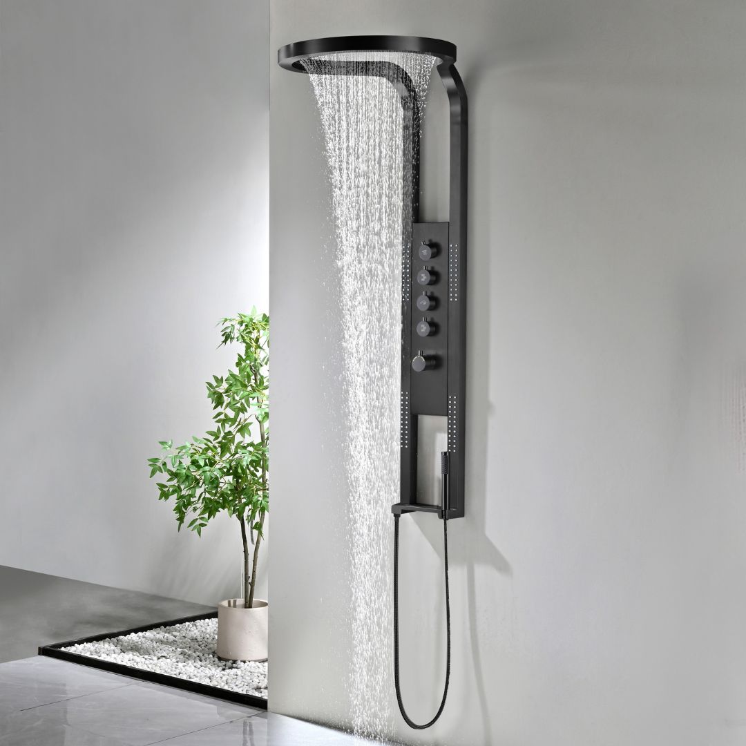 Best Design Nero Future thermostatisch douchepaneel zwart mat