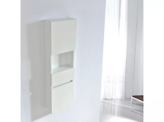 Grande armoire de rangement ESSENTIEL hauteur 120 cm mélaminé blanc