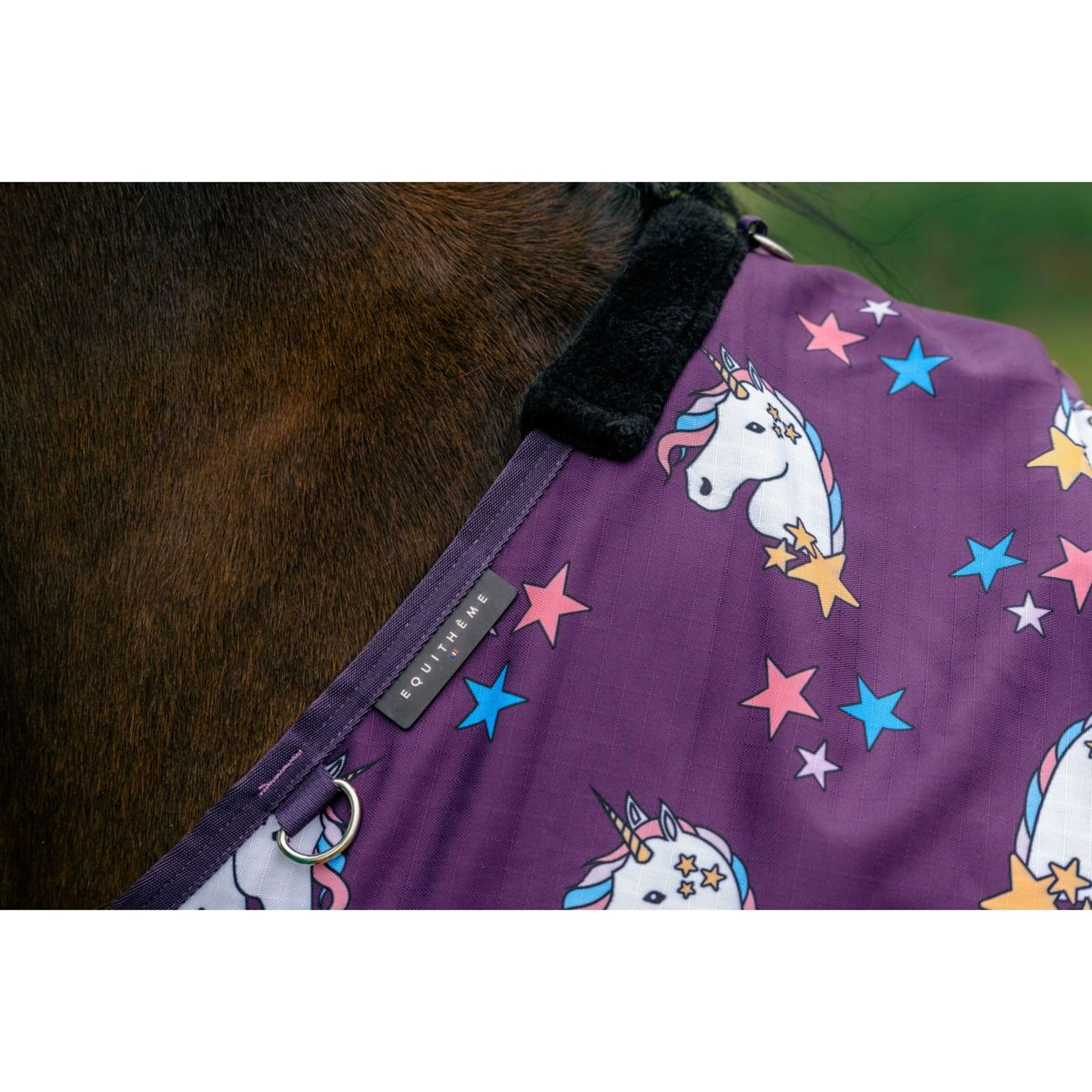 EQUITHÈME Turnout Deken Unicorn 600D 220g Plum