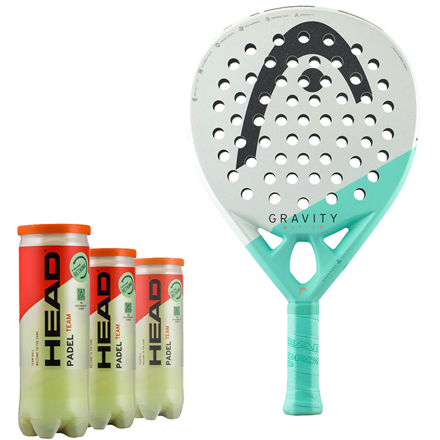 Head Racket + Balls Pack 10