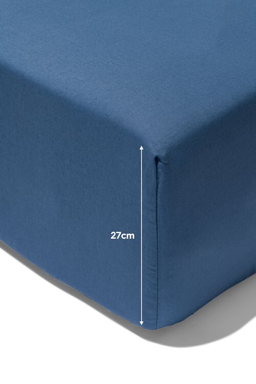 drap-housse boxspring coton doux 180x220 bleu
