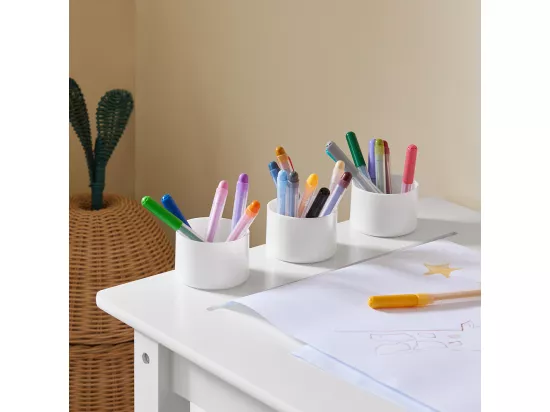 Ensemble Table et Chaise Enfant avec 2 étagères, KMB60-W