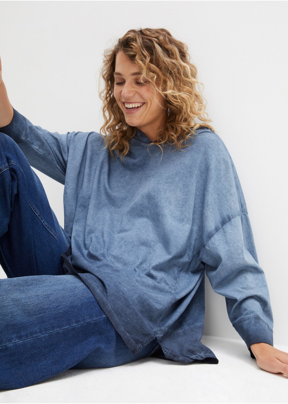 T-shirt oversize en mélange de matière