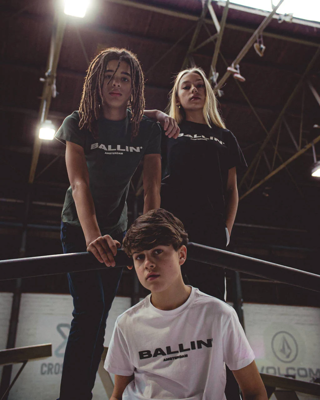 Ballin unisex T-shirt met tekst zwart/wit