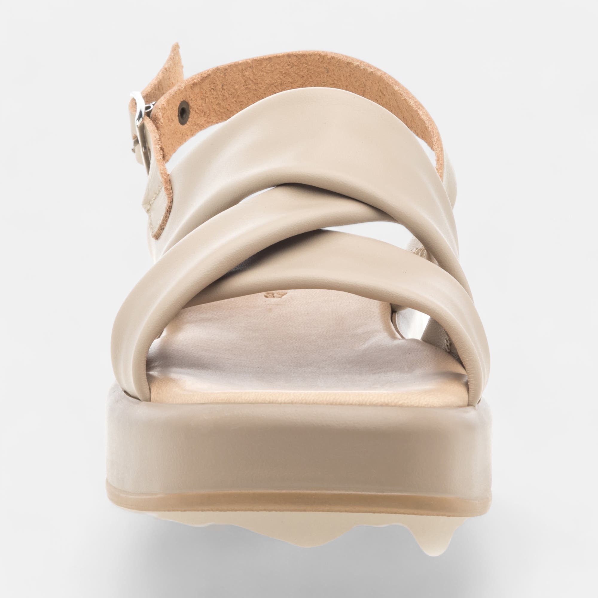Sandales Femme en cuir beige