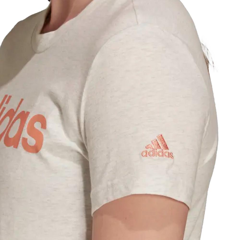 Adidas T-shirt Ecru Femme Adidas Lin T