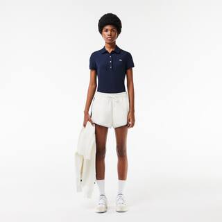 Polo L.12.D slim fit en jersey Manches Courtes - Bleu - Lacoste - Femme