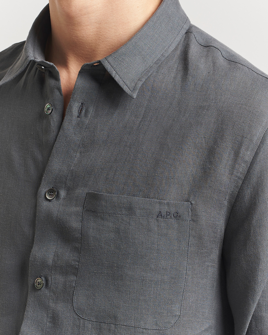 A.P.C. Cassel Linen Shirt Anthracite