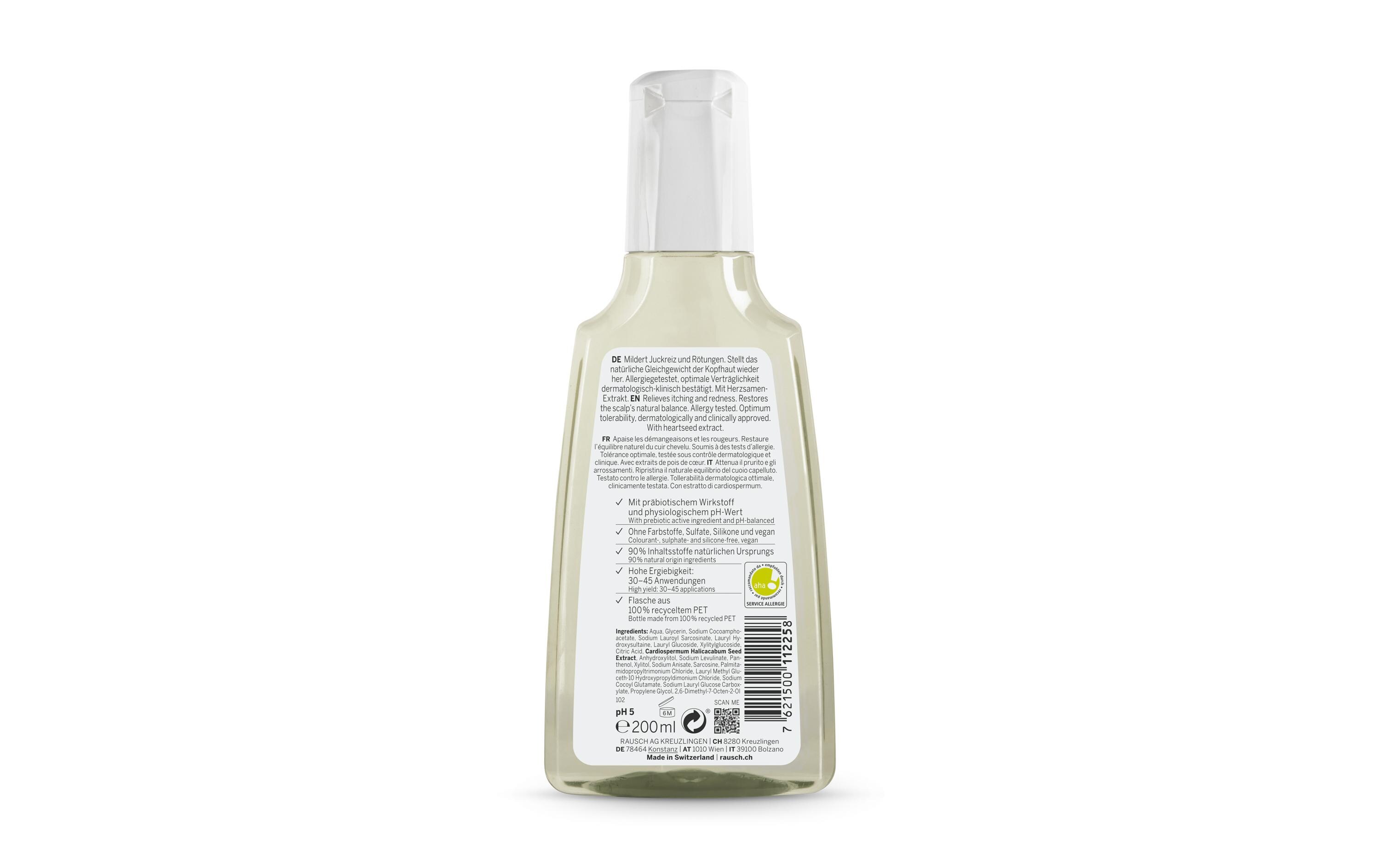 Shampoo Sensitive Herzsamen 200 mlBeruhigendes Haarshampoo für hochsensible Kopfhaut