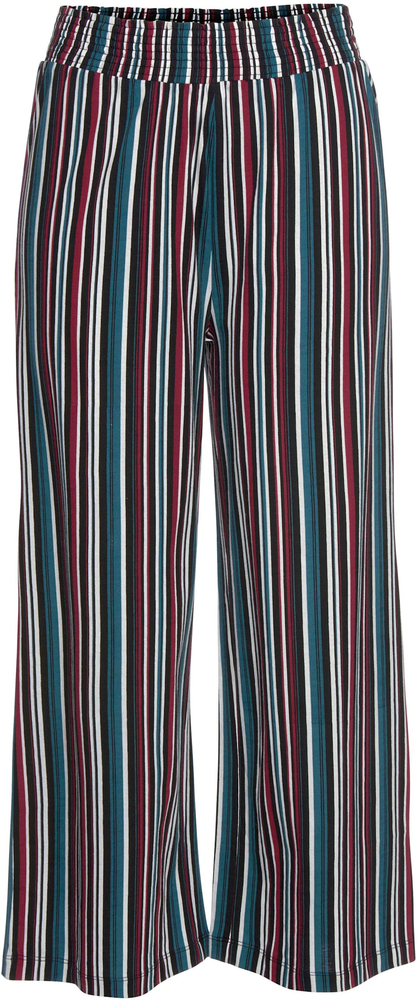 s.Oliver Pyjamahose in petrol-weinrot-gestreift