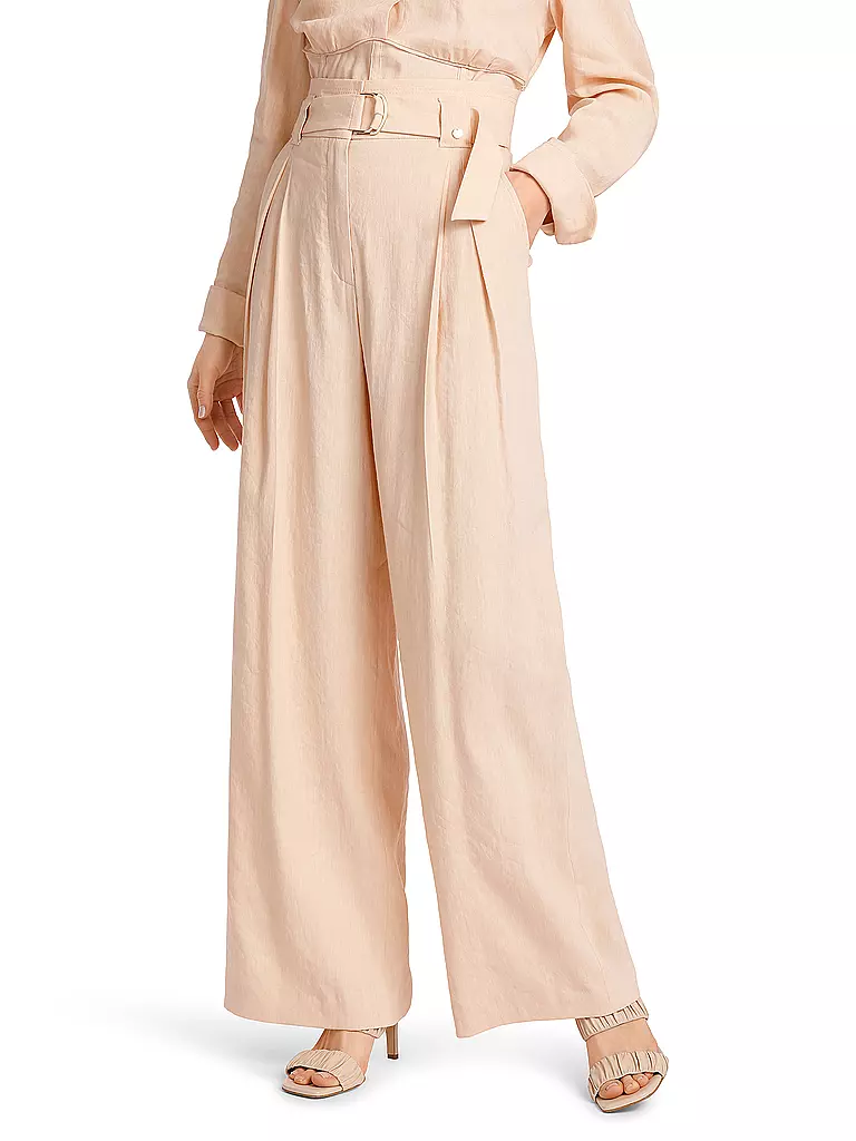 MARC CAIN High Waist Chino WICHITA Wide Fit rosa