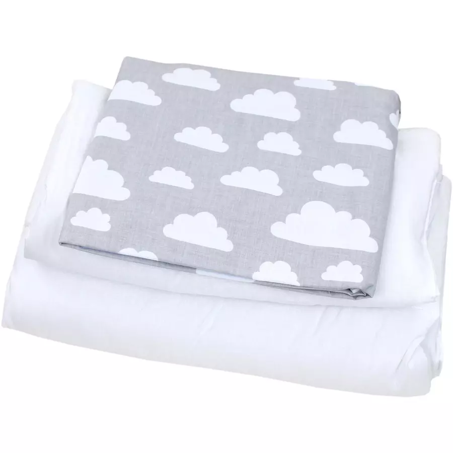 TupTam Unisex Baby Bettwäsche Wiegenset 4-teilig blauweiß