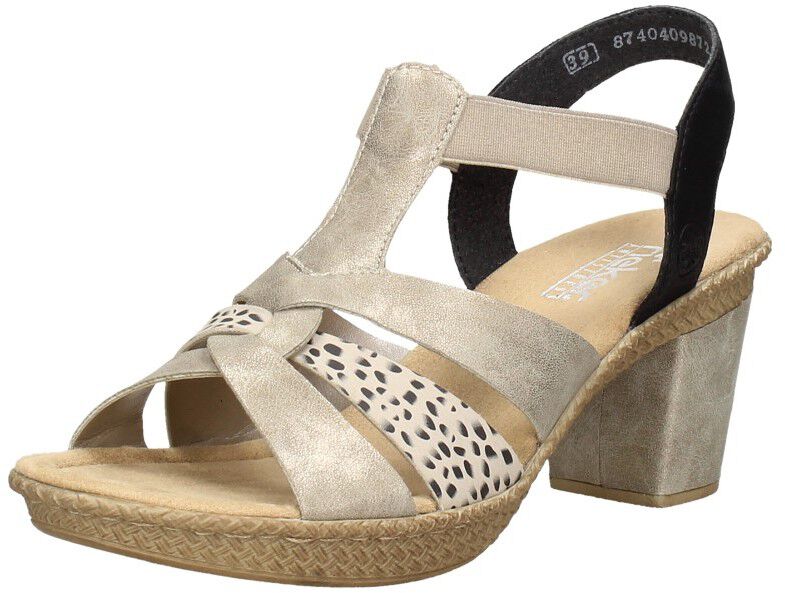 Rieker Sandalen Hak goudkleur