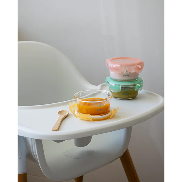 Set de 3 boîtes en verre graduées 240ml pour bébé Pebbly