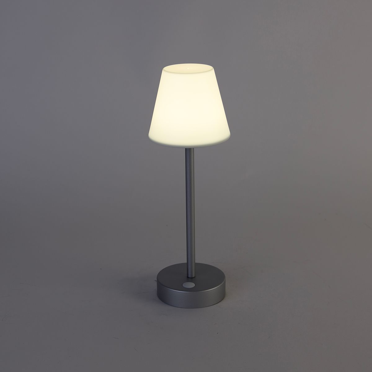 Tafellamp grijs incl. LED oplaadbaar met touch dimmer - Renata