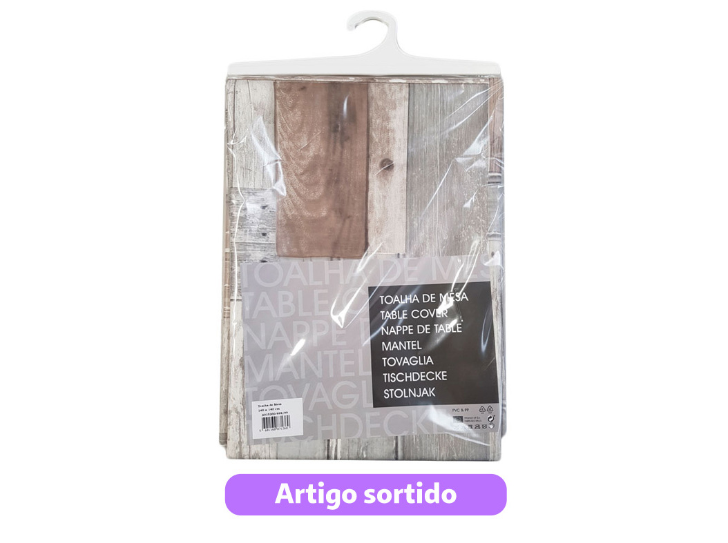 TOALHA DE MESA CAPRI PLÁSTICA 140X140CM ARTIGO SORTIDO