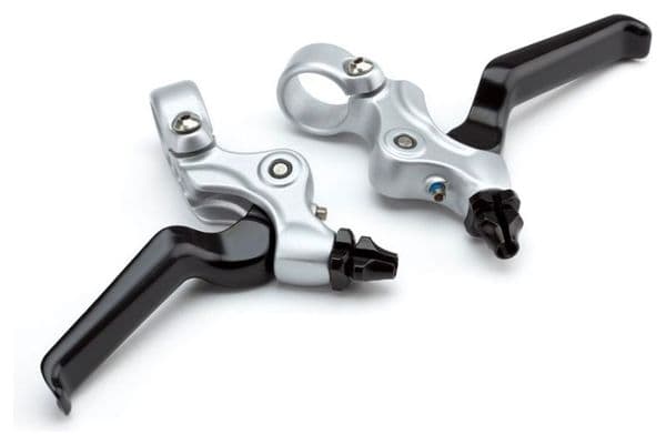 Paire de Leviers de Frein Brompton Argent