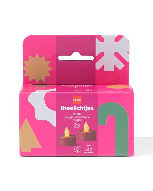 bougies à réchaud led rouge