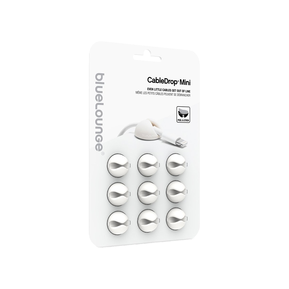 BlueLounge CableDrop mini kabelholdere CDM-WH (hvit)