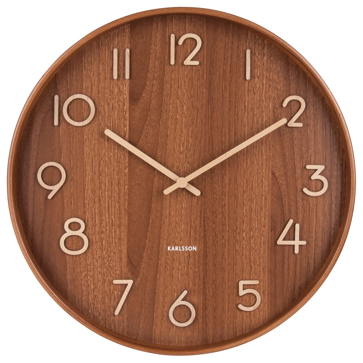 Pure veggklokke 60 cm, dark wood