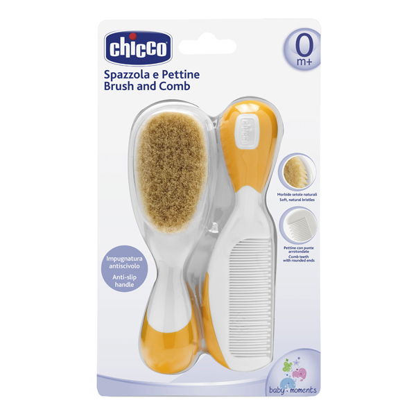 ChiccoChicco   Kamm und Naturbürste orange