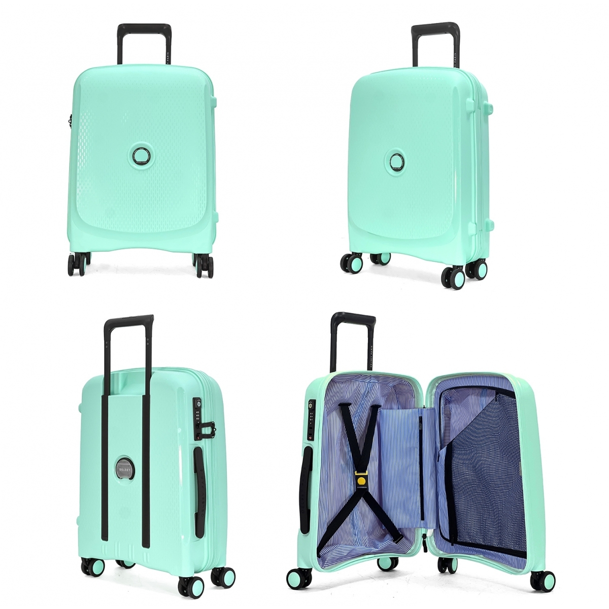 Delsey Lot 2 valises rigides Delsey Beaumont cabine 55cm et soute extensible 71cm TSA