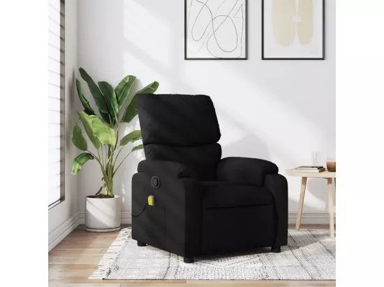 Fauteuil de massage inclinable Noir Tissu