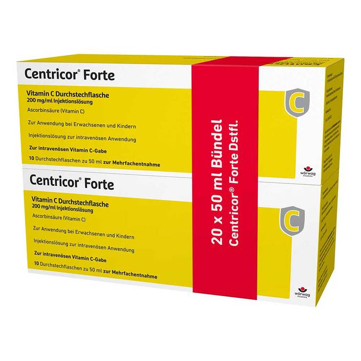 Centricor Forte Vitamin C Durchstechflasche 200 mg/ml Injektionslösung, 20X50 ml