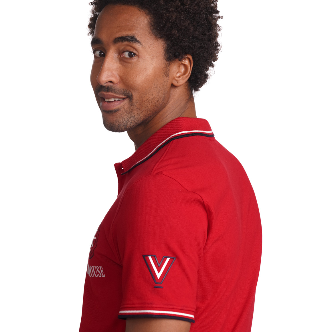 VanVaan Herren Poloshirt mit Print rot
