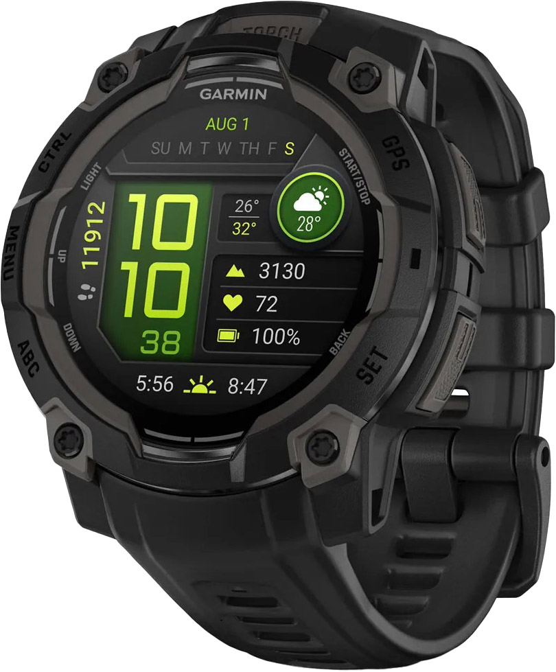 Instinct 3 - AMOLED - 45mm Black Bezel/Black Band