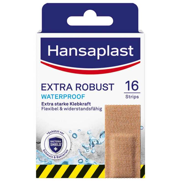 Hansaplast extra robust wasserdicht Pflasterstrips, 16 St