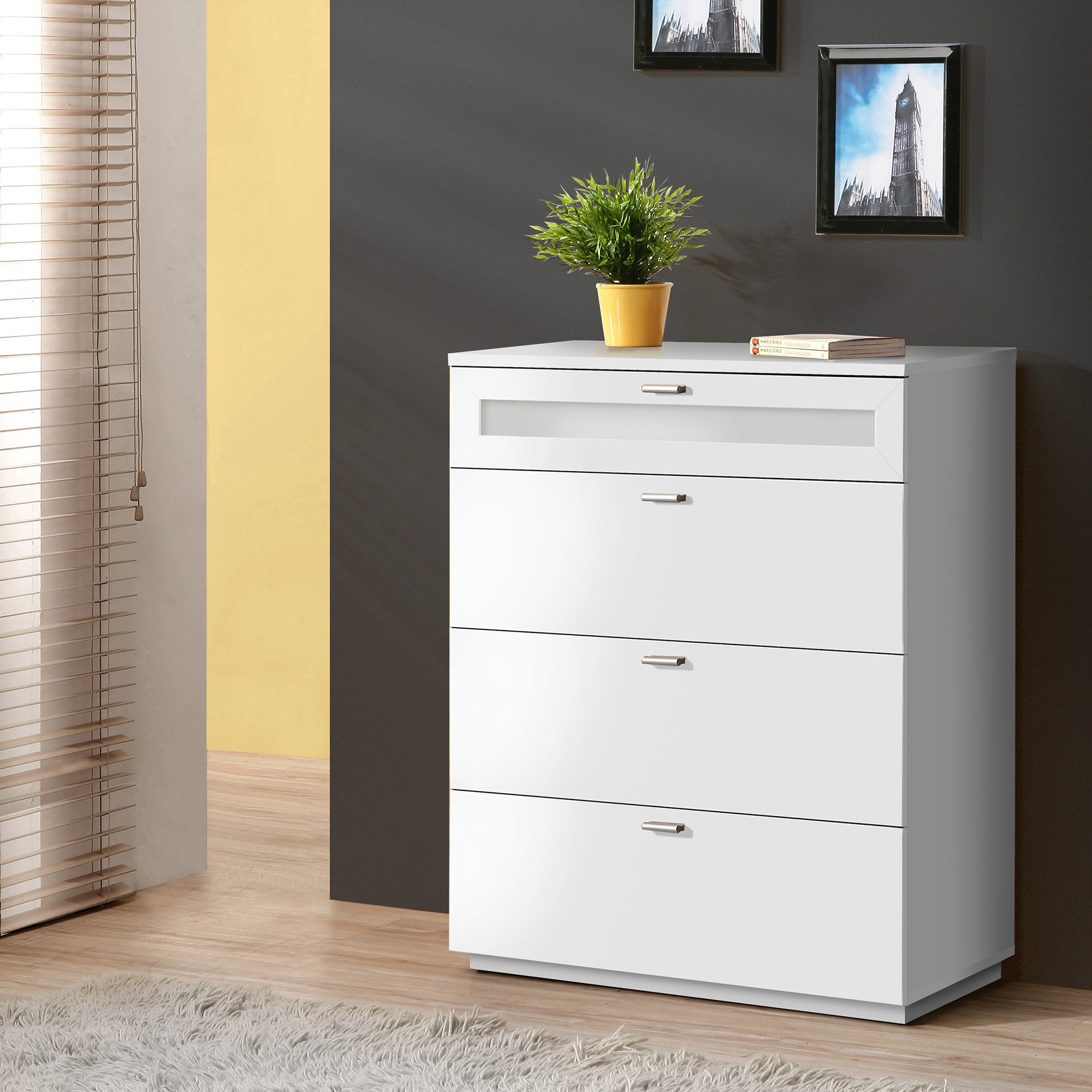 Kommode - weiß - 80 cm breit