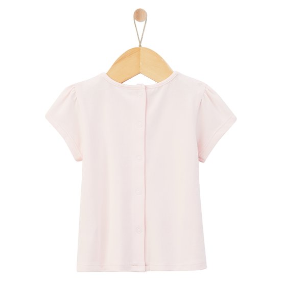 T-shirt manches courtes Jardin Extraordinaire   Rose        de               P'tit bisou
