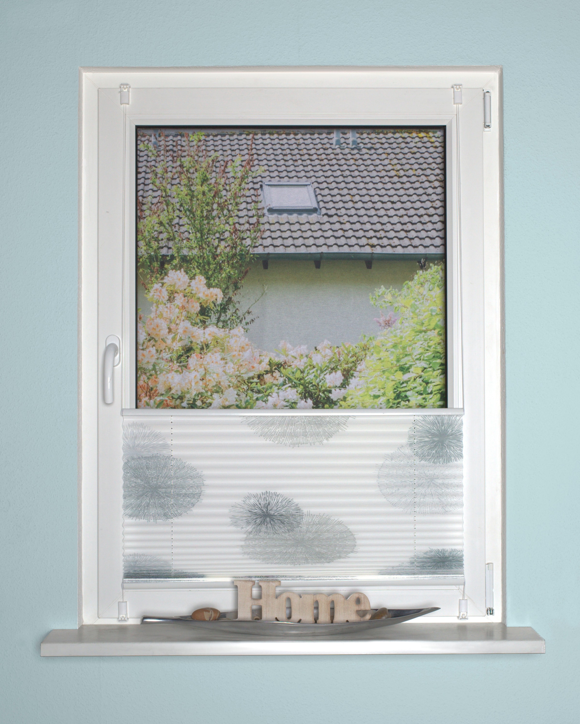 HOME WOHNIDEEN Plisseerollo »RAWLINS« mit Hakenaufhängung halbtransparent