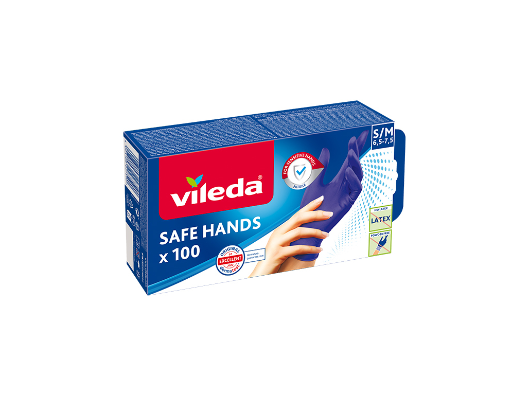 LUVAS VILEDA NITRILO P/M 100UN