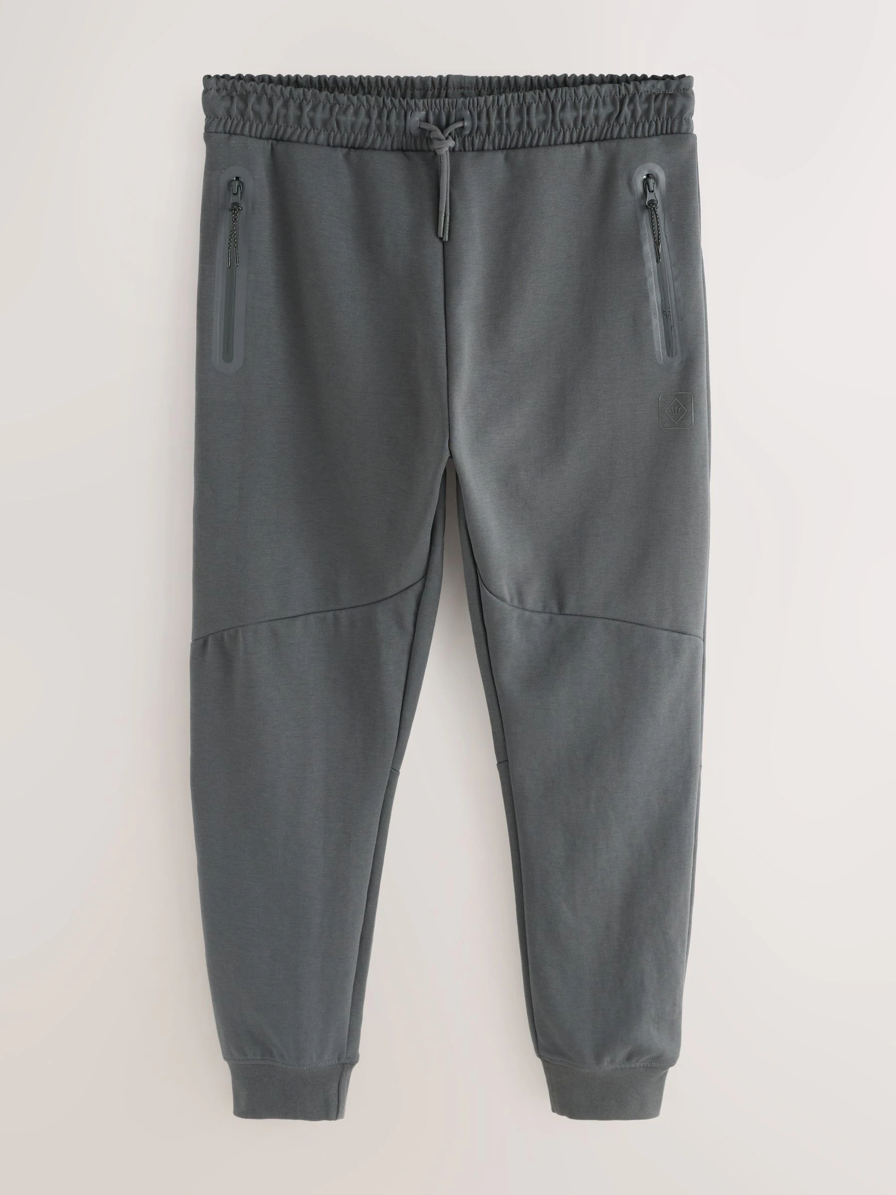 Leisteen grijs - Sport- en vrijetijdsjoggingbroek met boorden