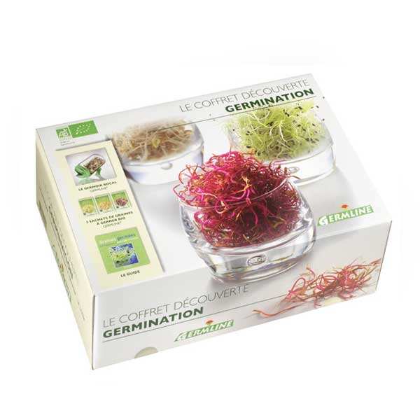 Coffret germination : germoir à graines + 3 sachets