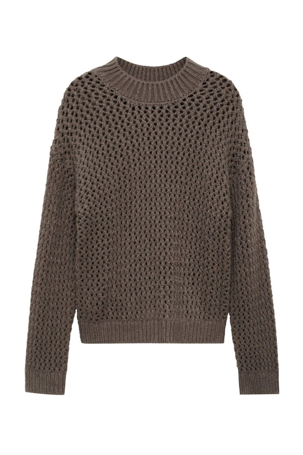 MANGO TEEN trui grijs grof gebreid
